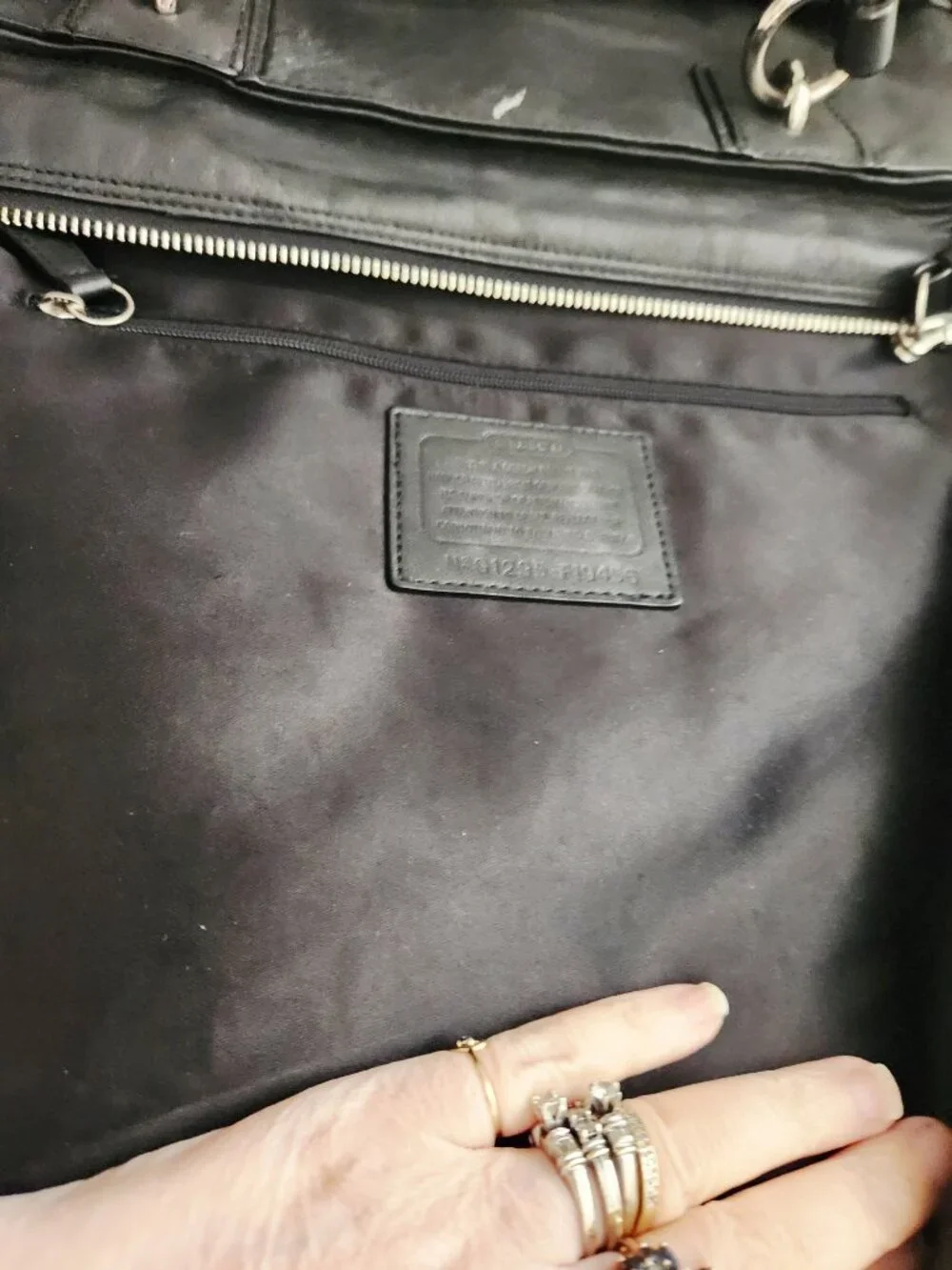 Euc Vintage Coach Gallery Y2k Black Leather Satchel Handbag Purse
